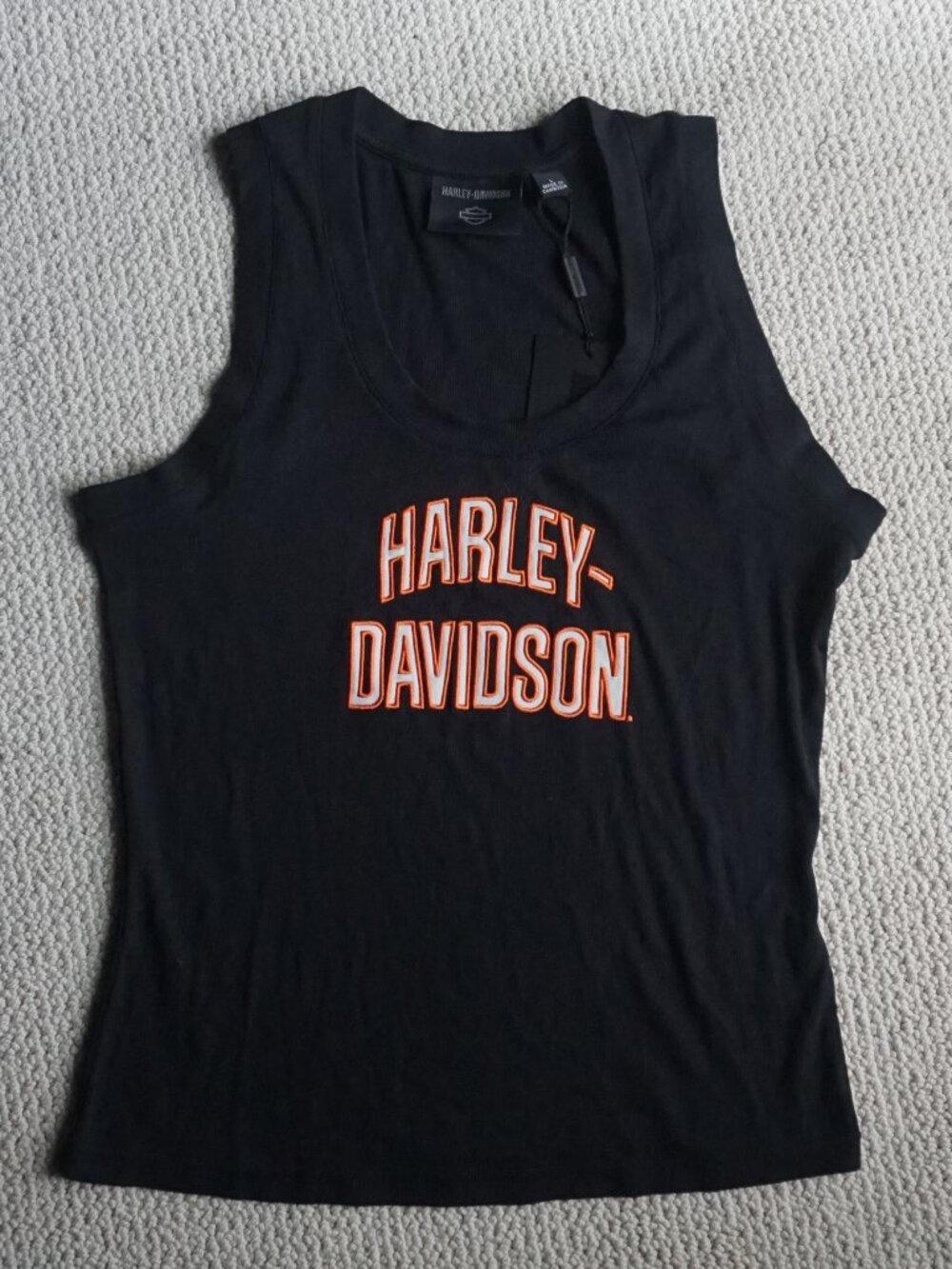 Harley Davidson Black Sleeveless Shirt Large NWT